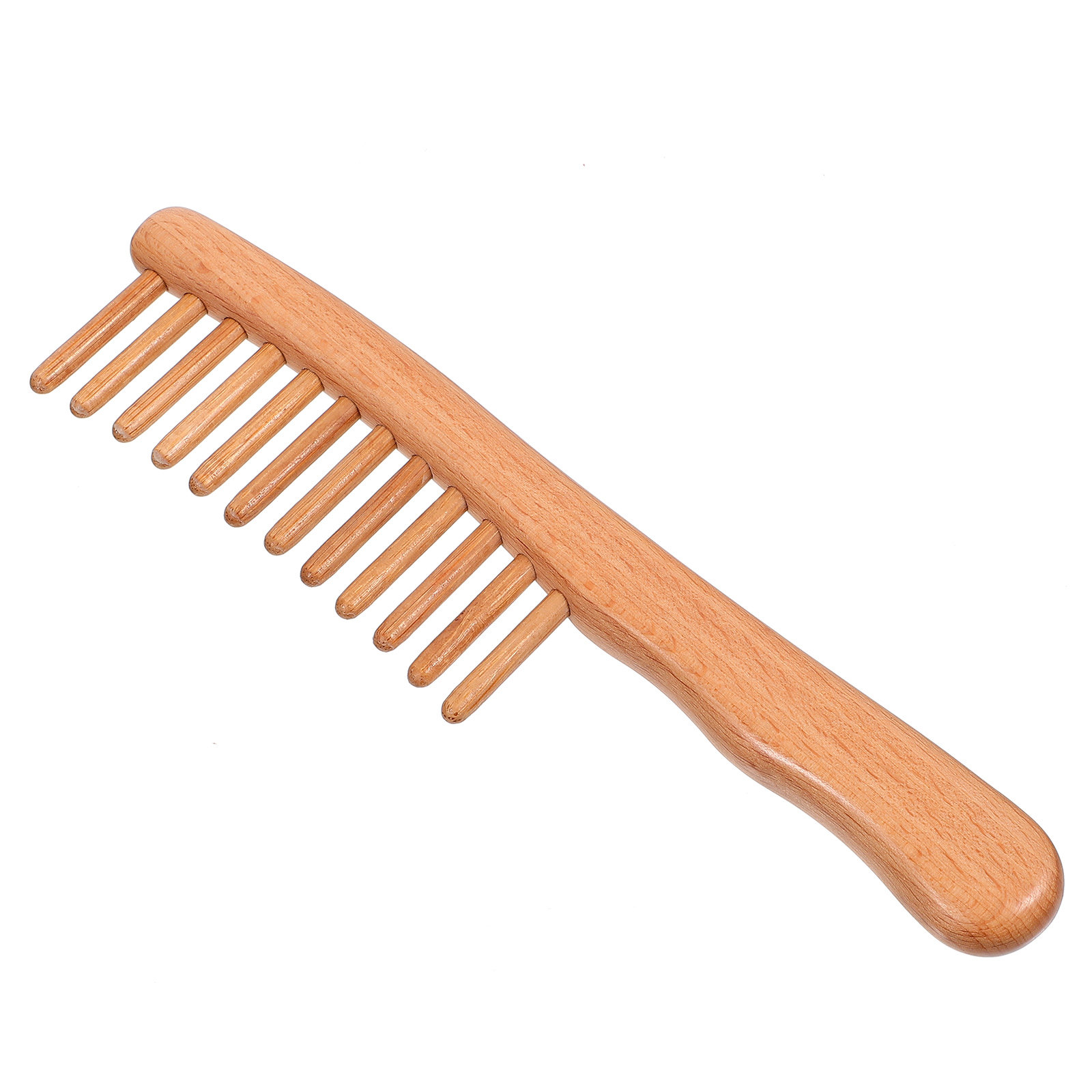 Hair Care Naturally - 1Pcs Polished Natural Wood Massage Comb