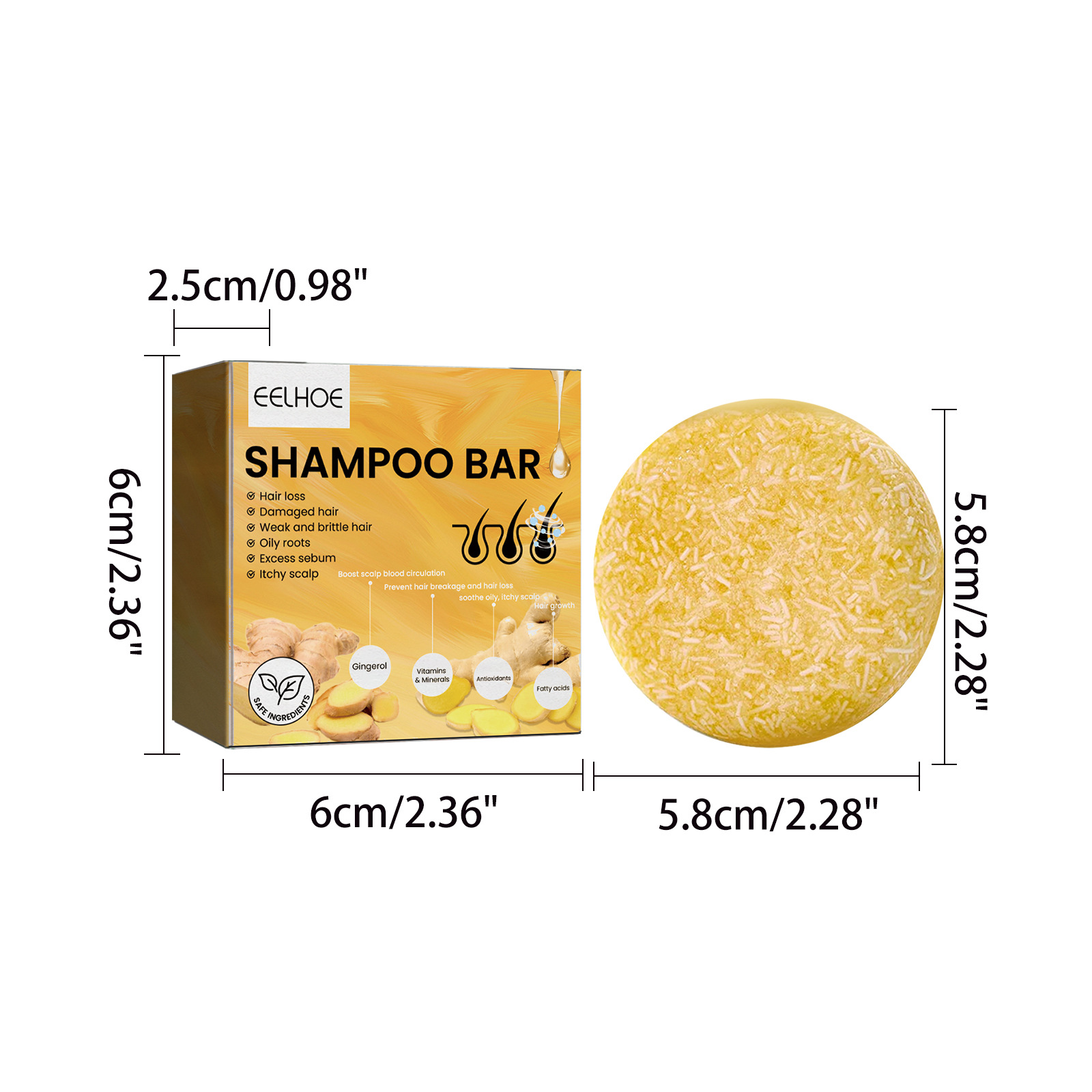 Natural Ginger Hair Shampoo Ba - Hair Care Naturally 评论和价格