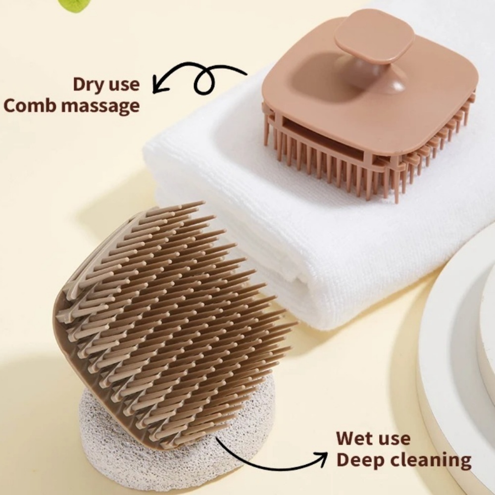 1pcs Square Shampoo Brush Head - Scalp Scrub Exfoliant 评论和价格