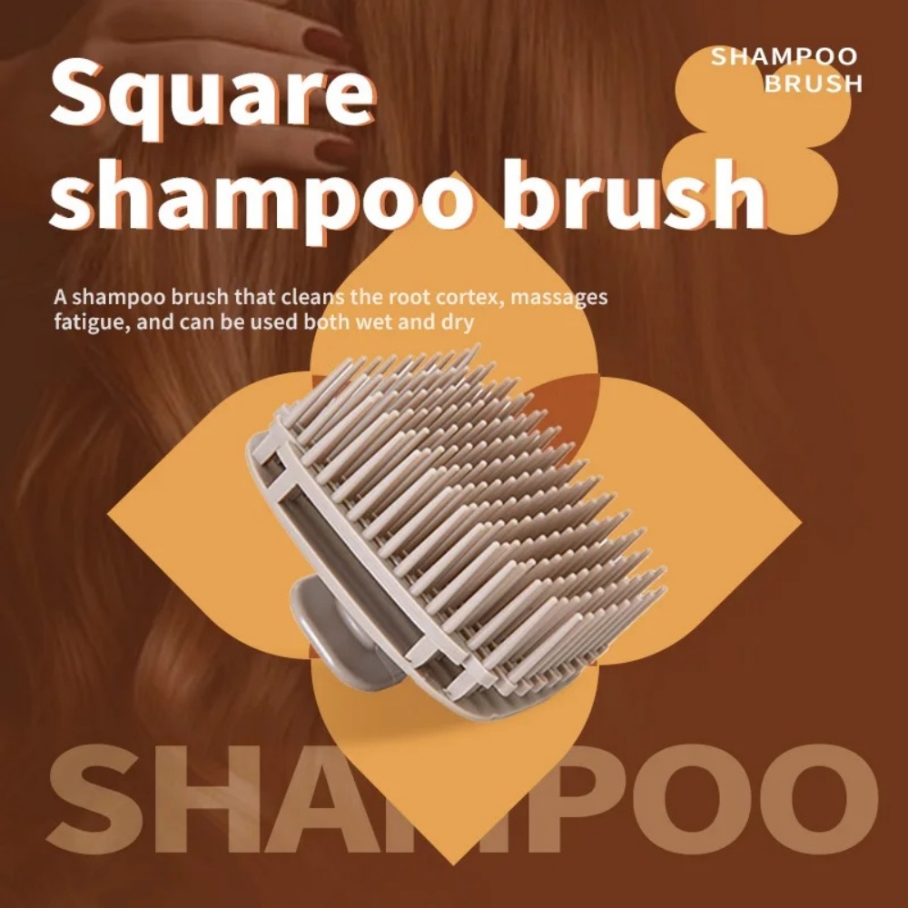 1pcs Square Shampoo Brush Head - Scalp Scrub Exfoliant 评论和价格