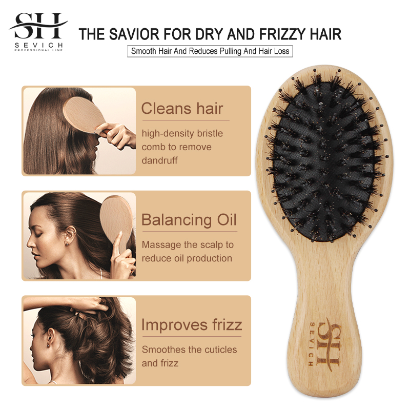 Natural Boar Bristle Hair Fluf - Hair Care Naturally 评论和价格